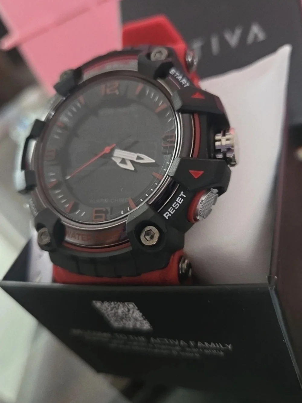 ACW8089-006 Activa By Invicta Red and Black Men's Sport Watch 58mm